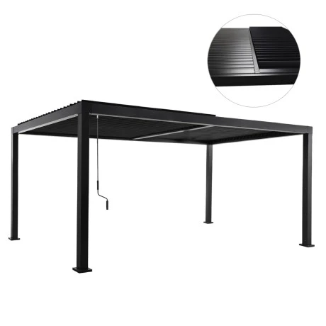ΒΙΟΚΛΙΜΑΤΙΚΗ ΠΕΡΓΚΟΛΑ ΑΛΟΥΜΙΝΙΟΥ PREMIUM FRANIO HM6610.01 ΜΑΥΡΟ 300x400x240Υ