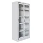 ΒΙΒΛΙΟΘΗΚΗ ΜΕ ΣΥΡΟΜΕΝΕΣ ΠΟΡΤΕΣ SIDER HM6632.02 ΜΕΤΑΛΛΙΚΗ ΛΕΥΚΗ 90x40x185Υεκ