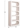 ΒΙΒΛΙΟΘΗΚΗ ΣΕΙΡΑ SANTORINI HM18062 MDF ΣΕ ΥΠΟΛΕΥΚΟ ΧΡΩΜΑ 80x38x180Yεκ.
