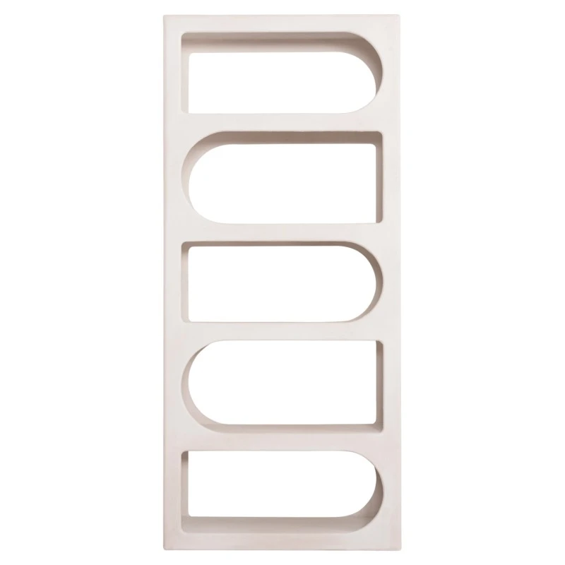 ΒΙΒΛΙΟΘΗΚΗ ΣΕΙΡΑ SANTORINI HM18062 MDF ΣΕ ΥΠΟΛΕΥΚΟ ΧΡΩΜΑ 80x38x180Yεκ.