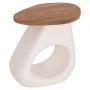 ΒΟΗΘΗΤΙΚΟ ΤΡΑΠΕΖΙ AIDA HM4692.02 FIBER CEMENT ΛΕΥΚΟ--ΞΥΛΟ TEAK TOP 47x60x59Υεκ