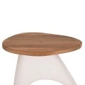 ΒΟΗΘΗΤΙΚΟ ΤΡΑΠΕΖΙ AIDA HM4692.02 FIBER CEMENT ΛΕΥΚΟ--ΞΥΛΟ TEAK TOP 47x60x59Υεκ