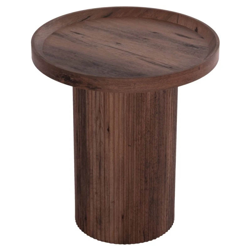 ΒΟΗΘΗΤΙΚΟ ΤΡΑΠΕΖΙ MARGON HM18027 MDF ΣΕ ΣΚΟΥΡΟ ΚΑΦΕ ΞΥΛΟΥ Φ45x50,5Υεκ.
