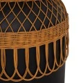 ΒΟΗΘΗΤΙΚΟ ΤΡΑΠΕΖΙ PRILEP HM18159.01 FIBER CEMENT ΜΑΥΡΟ & RATTAN--Φ60x76,5Υεκ