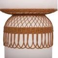 ΤΡΑΠΕΖΙ ΤΡΑΠΕΖΑΡΙΑΣ PRILEP HM18159.02 FIBER CEMENT ΛΕΥΚΟ & RATTAN--Φ60x76,5Υεκ
