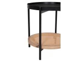 ΒΟΗΘΗΤΙΚΟ ΤΡΑΠΕΖΙ SEITZ HM18031 ΓΥΑΛΙ TOP-ΜΕΤΑΛΛΟ-RATTAN ΣΕ ΦΥΣΙΚΟ Φ50x55,5Υεκ.