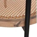 ΒΟΗΘΗΤΙΚΟ ΤΡΑΠΕΖΙ SEITZ HM18031 ΓΥΑΛΙ TOP-ΜΕΤΑΛΛΟ-RATTAN ΣΕ ΦΥΣΙΚΟ Φ50x55,5Υεκ.
