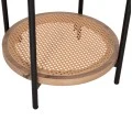 ΒΟΗΘΗΤΙΚΟ ΤΡΑΠΕΖΙ SEITZ HM18031 ΓΥΑΛΙ TOP-ΜΕΤΑΛΛΟ-RATTAN ΣΕ ΦΥΣΙΚΟ Φ50x55,5Υεκ.