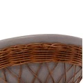ΒΟΗΘΗΤΙΚΟ ΤΡΑΠΕΖΙ ΣΤΡΟΓΓΥΛΟ DELIA HM18167.03 FIBER CEMENT ΓΚΡΙ & RATTAN Φ40x45Υεκ