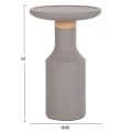 ΒΟΗΘΗΤΙΚΟ ΤΡΑΠΕΖΙ TRED(T) HM18169.03 FIBER CEMENT ΓΚΡΙ-ΦΥΣΙΚΟ RATTAN--Φ40x61Υεκ.