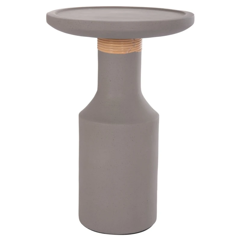 ΒΟΗΘΗΤΙΚΟ ΤΡΑΠΕΖΙ TRED(T) HM18169.03 FIBER CEMENT ΓΚΡΙ-ΦΥΣΙΚΟ RATTAN--Φ40x61Υεκ.