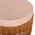 ΒΟΗΘΗΤΙΚΟ ΤΡΑΠΕΖΙ VILHENA HM18166 FIBER CEMENT ΡΟΖ-RATTAN ΦΥΣΙΚΟ Φ44.5x45Υεκ.