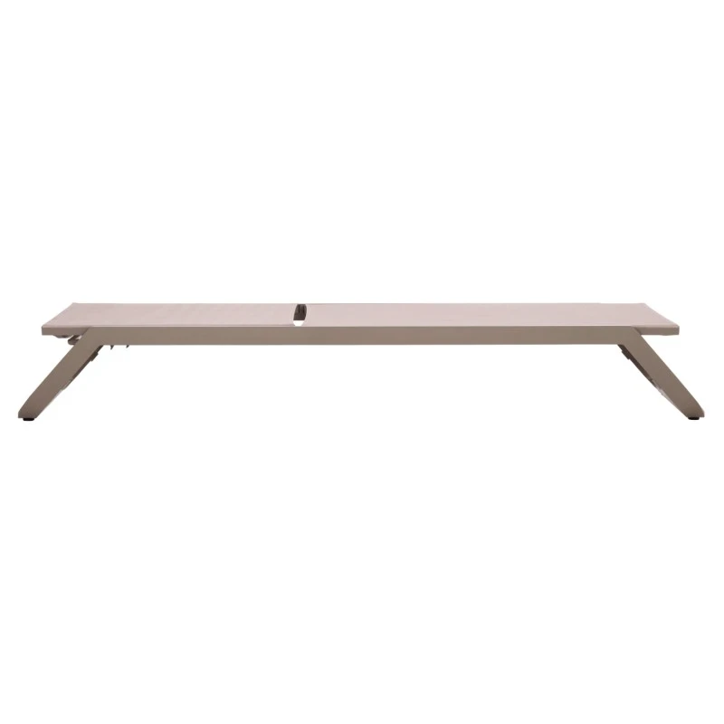 ΞΑΠΛΩΣΤΡΑ ΑΛΟΥΜΙΝΙΟΥ MARIMAR HM6562.03 ΣΚΕΛΕΤΟΣ TAUPE & TEXTILENE ΜΠΕΖ 220x67.5x31.5Υεκ