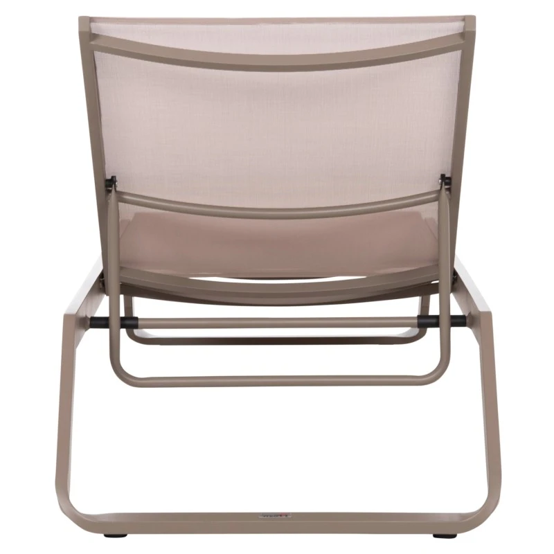 ΞΑΠΛΩΣΤΡΑ ΑΛΟΥΜΙΝΙΟΥ MARIMAR HM6562.03 ΣΚΕΛΕΤΟΣ TAUPE & TEXTILENE ΜΠΕΖ 220x67.5x31.5Υεκ