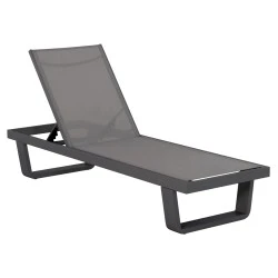 ΞΑΠΛΩΣΤΡΑ ΑΛΟΥΜΙΝΙΟΥ ΜΕ ΥΦΑΣΜΑ TESLIN RICKON HM6292.01 ΣΕ ΓΚΡΙ 198x61,5x97Υεκ.