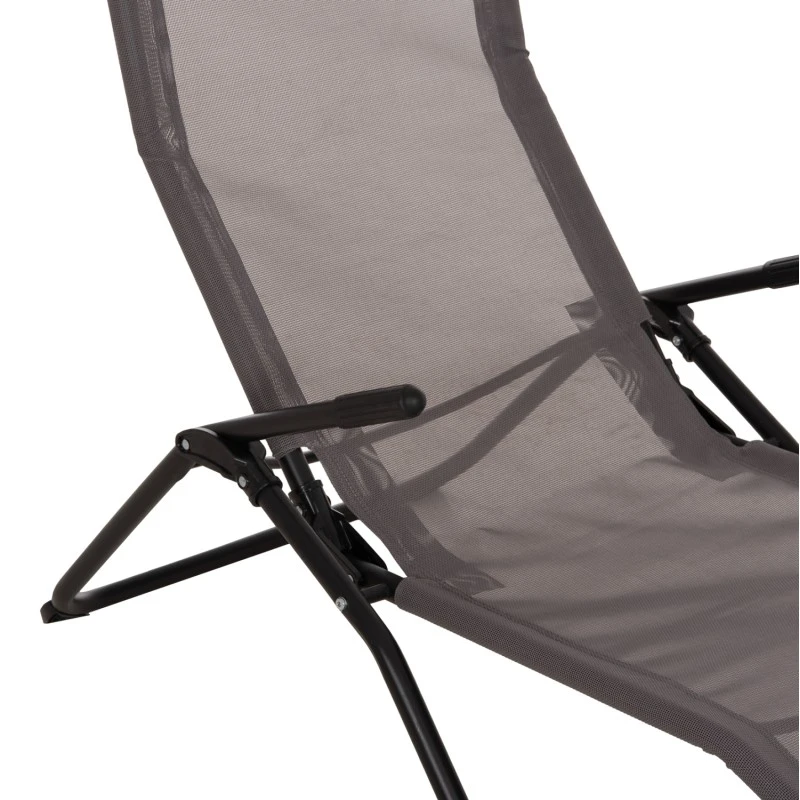 ΞΑΠΛΩΣΤΡΑ ΚΟΥΝΙΣΤΗ SWINGSAND HM6553.01 ΓΚΡΙ TEXTILENE--ΜΑΥΡΟ ΜΕΤΑΛΛΟ 143x60x94Υεκ
