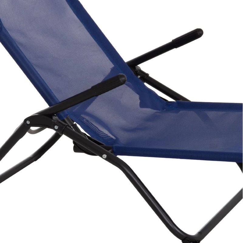 ΞΑΠΛΩΣΤΡΑ ΚΟΥΝΙΣΤΗ SWINGSAND HM6553.05 ΜΠΛΕ TEXTILENE--ΜΑΥΡΟ ΜΕΤΑΛΛΟ 143x60x94Υεκ