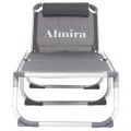 ΞΑΠΛΩΣΤΡΑ ΠΑΡΑΛΙΑΣ ΑΛΟΥΜΙΝΙΟΥ ΒΑΡ.ΤΥΠΟΥ ALMIRA HM5054.10 ΓΚΡΙ TEXTILENE 187x59x78Υεκ
