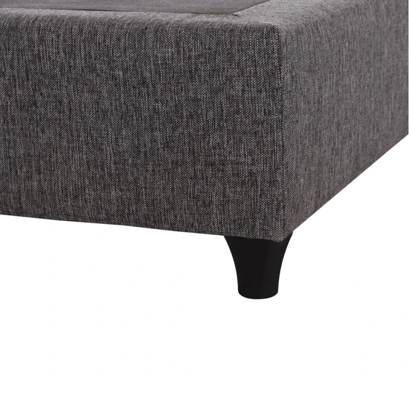 ΥΠΟΣΤΡΩΜΑ/ΚΡΕΒΑΤΙ KING-SIZE SIGGY HM21218 ΓΚΡΙ ΥΦΑΣΜΑ--ΓΙΑ 180x200εκ.