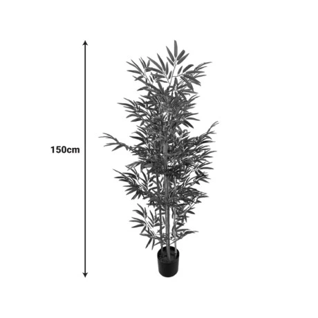 Decorative plant Bamboo in a pot Inart green pp H150cm