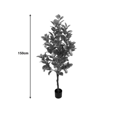Decorative plant Lemon tree in a pot Inart green pp H150cm