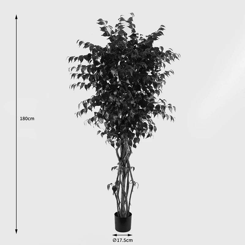 Decorative plant in pot Banyan Inart green D95x180cm