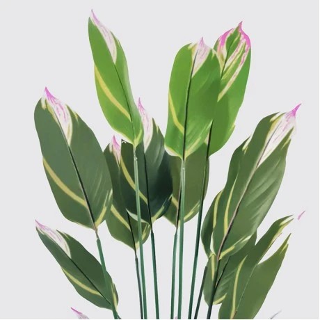 Ornamental plant in pot Lucky Inart green D80x180cm