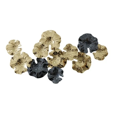 Wall decoration Merinda Inart metal in gold-black shade 88x47x5cm