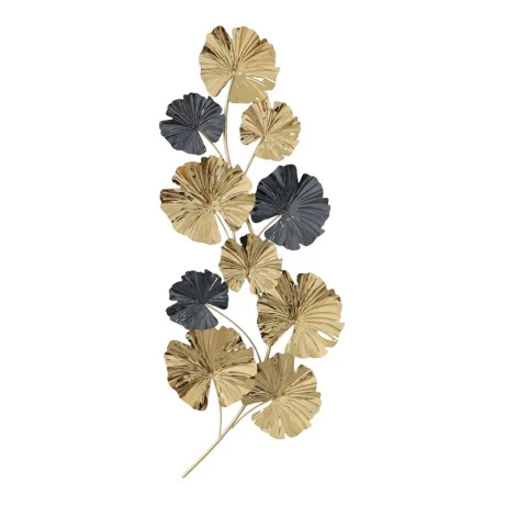 Wall decoration Patrick Inart metal in gold-black shade 59x132x5.5cm