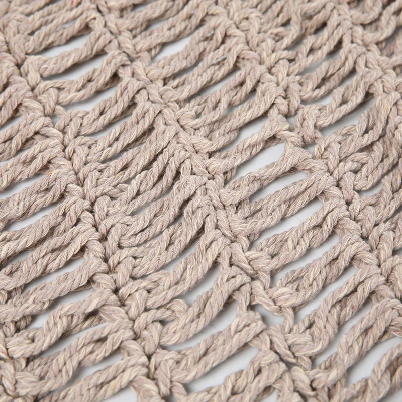 Shelto pakoworld macrame poly-cotton shade net in beige shade 200x200x27cm
