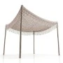 Shelto pakoworld macrame poly-cotton shade net in beige shade 400x400x27cm