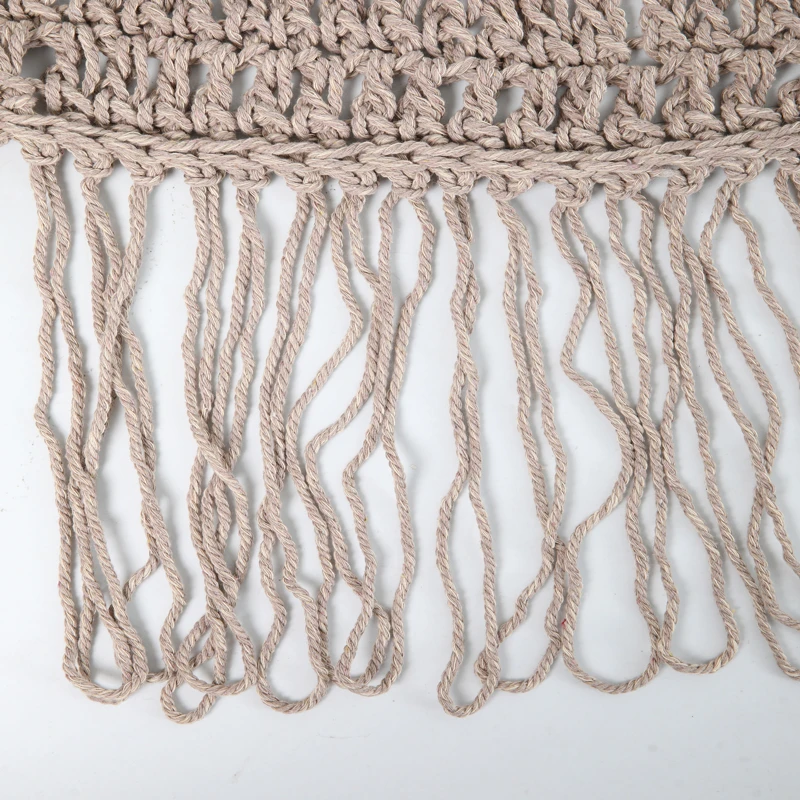 Shelto pakoworld macrame poly-cotton shade net in beige shade 400x400x27cm
