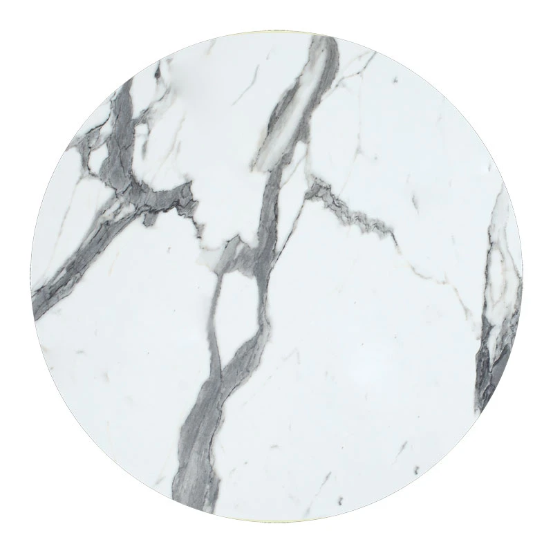 Table surface Melody pakoworld HPL white marble D70cm