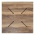 Table surface Noble pakoworld HPL walnut 69x69cm
