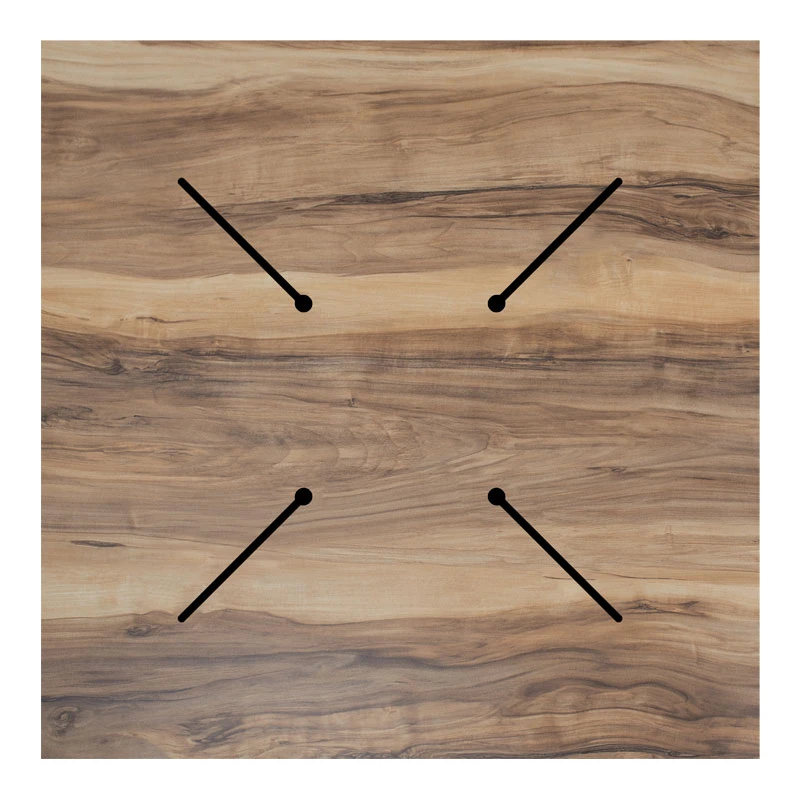 Table surface Noble pakoworld HPL walnut 69x69cm
