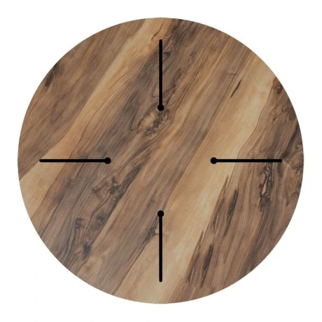 Table top Noble pakoworld HPL walnut Φ69cm, 12mm thick