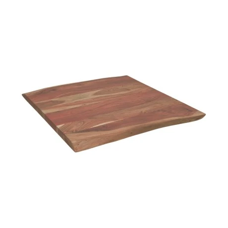 Table top Pozier pakoworld solid acacia wood walnut 70x70x4cm