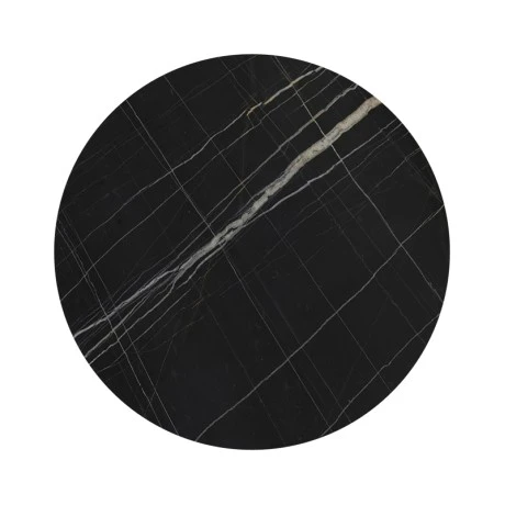 Relian table top pakoworld HPL black marble look D60cm 12mm thick