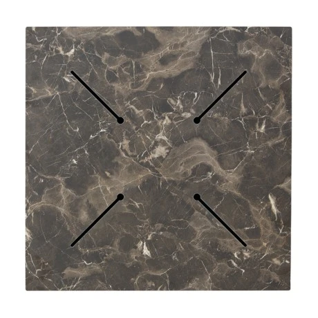 Verhia table top pakoworld HPL dark grey marble look 69x69cm 12mm thick