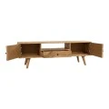 Tv stand Firpo pakoworld solid acacia wood in natural color 130x35x45cm