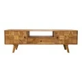 Tv stand Firpo pakoworld solid acacia wood in natural color 130x35x45cm