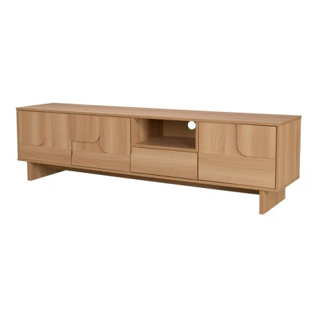 Jenfia pakoworld mdf tv stand in natural shade 180x39x45.5cm