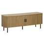 Tv standScandi pakoworld MDF natural color with black metal legs 150x45x57.5cm