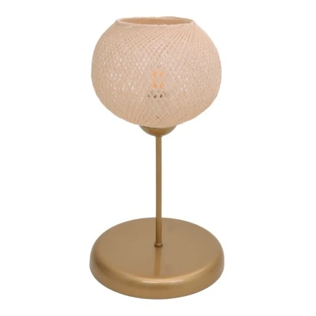 Table lamp Gaia pakoworld E27 gold metal D22x37cm