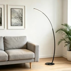 Floor light Archer pakoworld led metal in black color 70x28x165cm Floor light Archer pakoworld led metal in black color 70x28x165cm