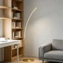 Floor light Archer pakoworld led metal in gold color 70x28x165cm