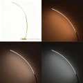 Floor light Archer pakoworld led metal in gold color 70x28x165cm