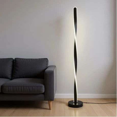 Floor light Jounko pakoworld led metal in black color D20x130cm