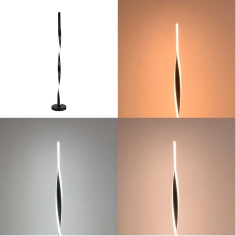 Floor light Jounko pakoworld led metal in black color D20x130cm