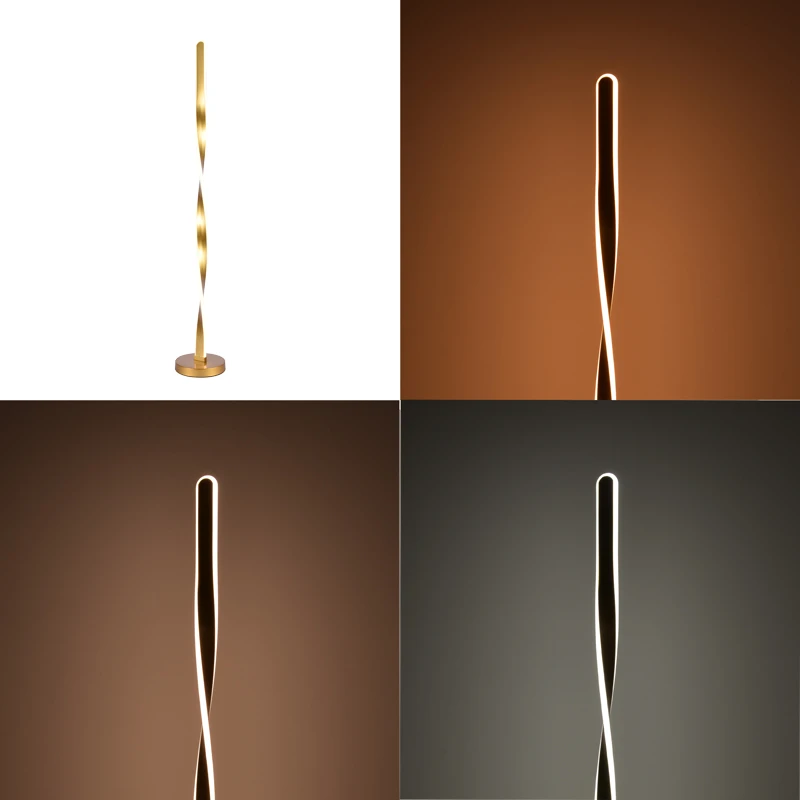 Floor light Jounko pakoworld led metal in gold color D20x130cm